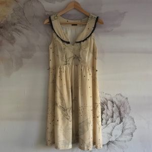 Fei at Anthropologie wool dress with fairy print